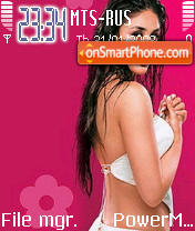 Kareena In White theme screenshot