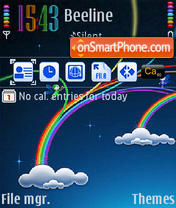 Rainbow QVGA tema screenshot