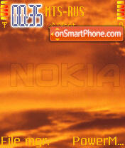 Nokia Burning Sky Animated es el tema de pantalla