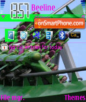Скриншот темы Incredible Hulk RollerCoaster