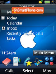 iPhone Blue Apple tema screenshot