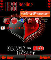 Animated red Heart s60v3 theme screenshot