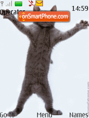 Скриншот темы Animated Dancing Cat