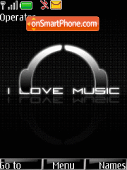 Love Music Animated tema screenshot