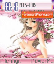 Capture d'écran Pink Anime thème