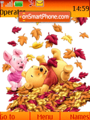 Animated Pooh tema screenshot