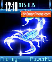 Scorpia Animated s60 tema screenshot