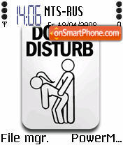 Do Not Disturb es el tema de pantalla