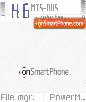 Capture d'écran OnSmartPhone S60v2 thème