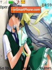 Скриншот темы Anime Love Kiss 01