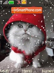 Animated Snow Cat theme screenshot