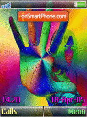 Coloured Girl Hand theme screenshot