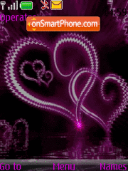Скриншот темы Heart Light Animated