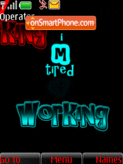 Tired Of Working Animated tema screenshot