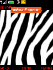 Capture d'écran Zebra thème