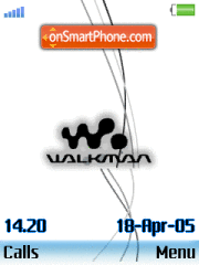 Скриншот темы Walkman Blue Animated