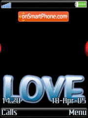 Animated Love 01 tema screenshot
