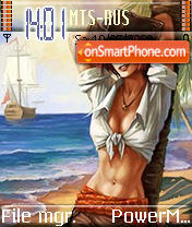 Capture d'écran Pirate Girl thème