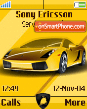 Capture d'écran Lamborghini Yellow thème