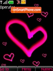 Animated Pink Hearts tema screenshot