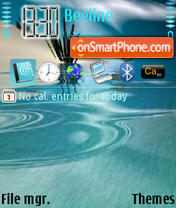 Water And Butterfly tema screenshot