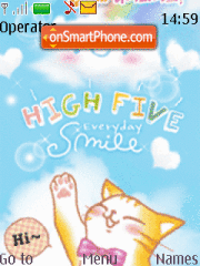 Скриншот темы Cat High Five