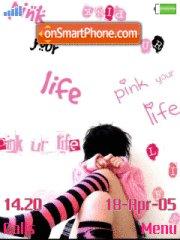 Pink Life tema screenshot