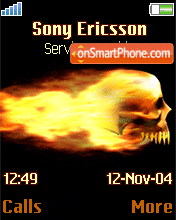 Fire Skull tema screenshot