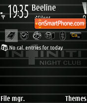 Скриншот темы Infiniti Night Club s60 v3