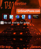 Скриншот темы Electric Pyramid 240x320