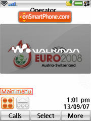 Capture d'écran Euro 2008 thème