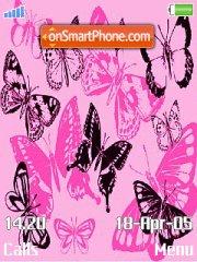 Capture d'écran Pink Butterflies thème