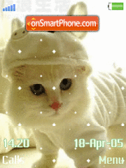 Animated White Cat tema screenshot
