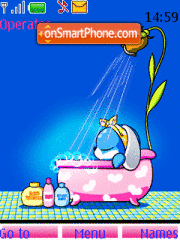 Скриншот темы Bath Shower Animated
