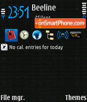 Capture d'écran Black&Blue thème