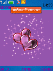 Скриншот темы Heart animated