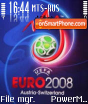 Euro 2008 Blue tema screenshot