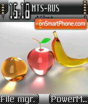 Glass Fruit tema screenshot