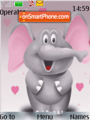 Slonik Love Animated theme screenshot