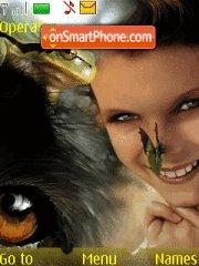 Girl and Animals tema screenshot