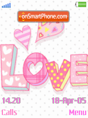 Animated Love 02 tema screenshot