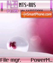 Скриншот темы Pink Butterfly