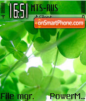 Скриншот темы Green Leaves