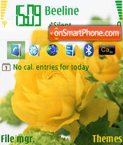 Yellow Flowers tema screenshot