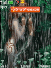 Animated Rainy Kiss Theme-Screenshot