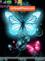 Anim8d Neon B-flies theme screenshot