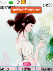 Girl and Love Animated theme screenshot