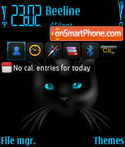 Скриншот темы Black Cat yI