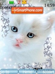 Скриншот темы White Kitten Animated