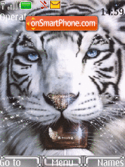 Animated white tiger tema screenshot